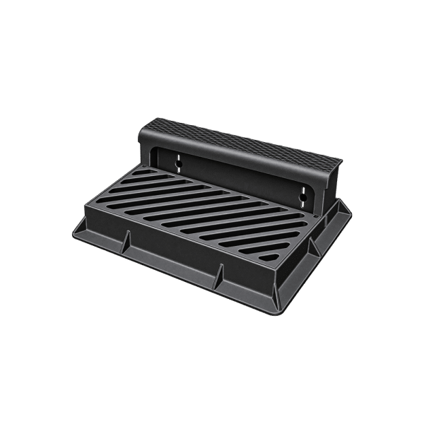 Slotted kerb inlet drain grate